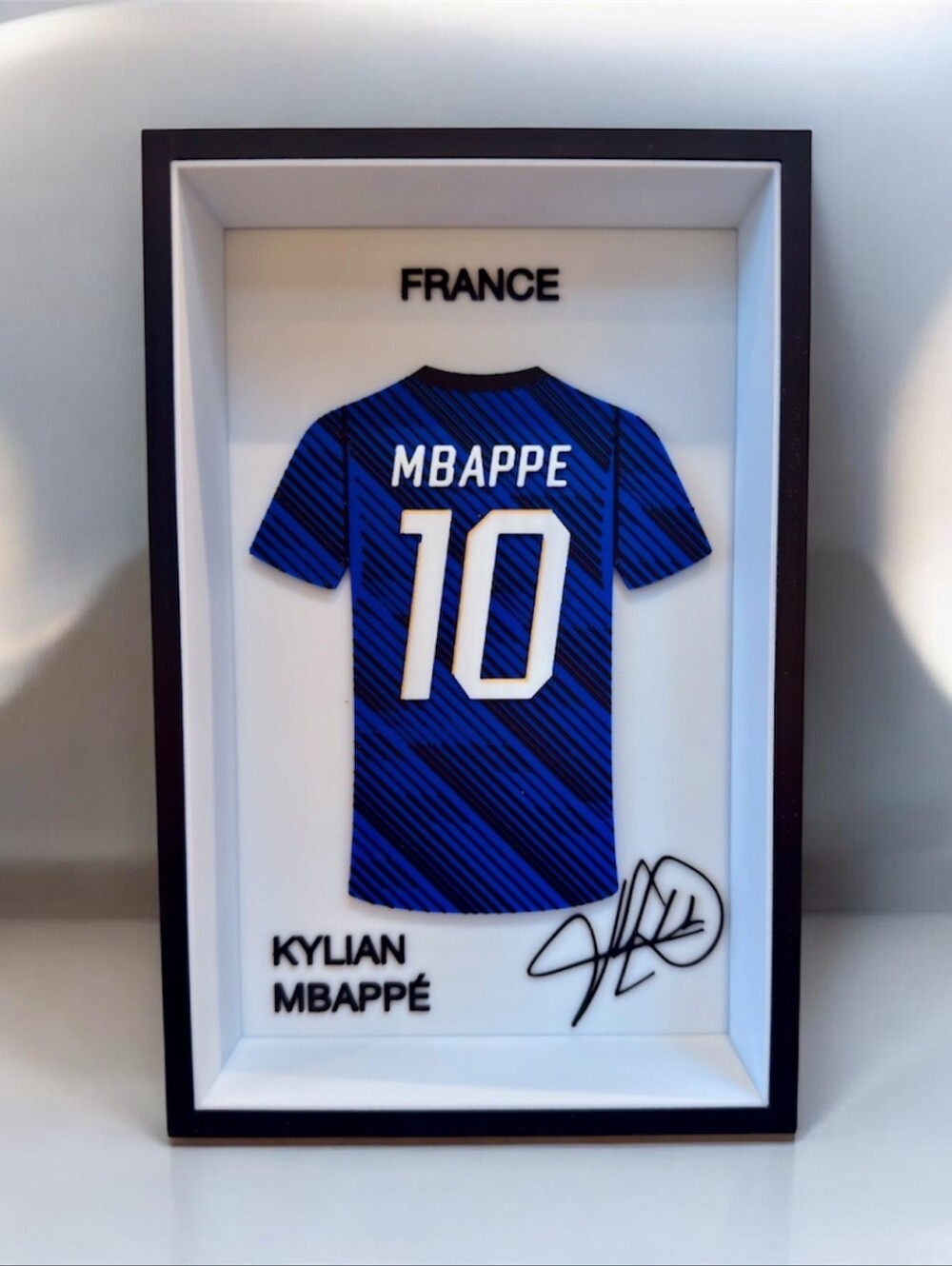 Kylian Mbappe France #10 3D Jersey Shadow Box Display Frame Soccer Gift
